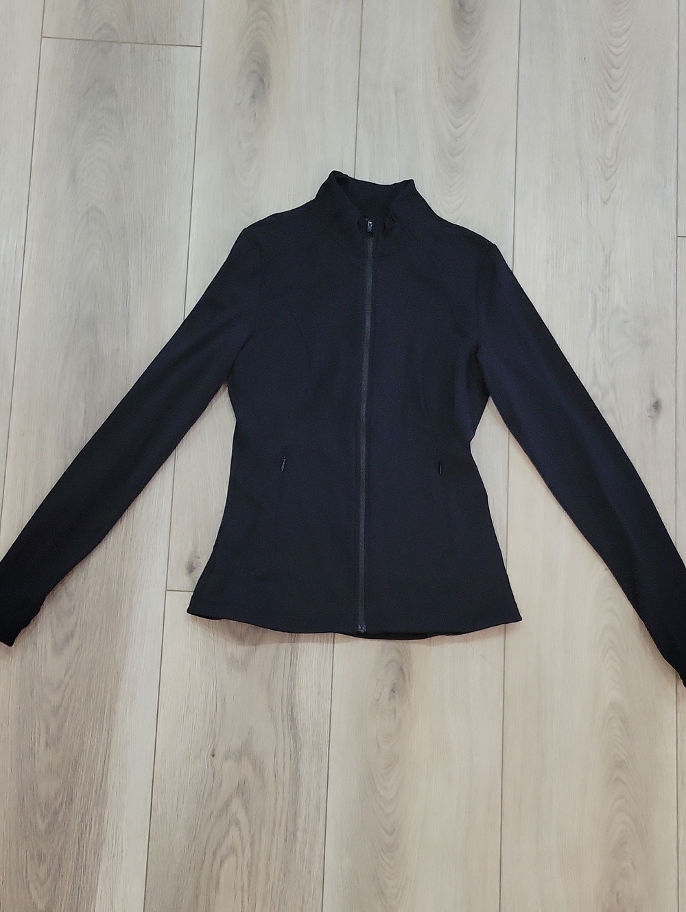 Sweaty Betty Black Zip-Up Bomber Jacket